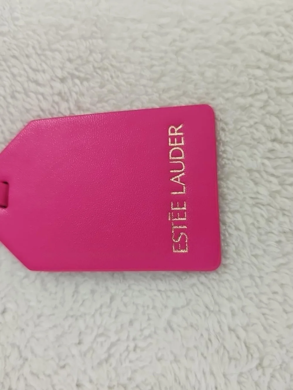 Estée Lauder Retro Travel Hotel Purple Cosmetic Bag + Luggage Tag